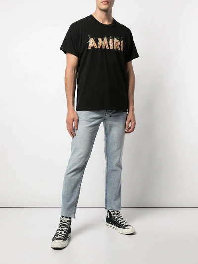 Shop Amiri Logo Flame T-shirt