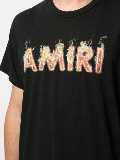 Shop Amiri Logo Flame T-shirt