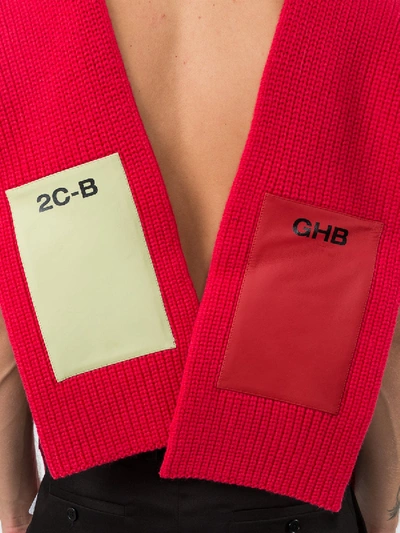 Shop Raf Simons 2c-b Ghb Patch Turtleneck In Red