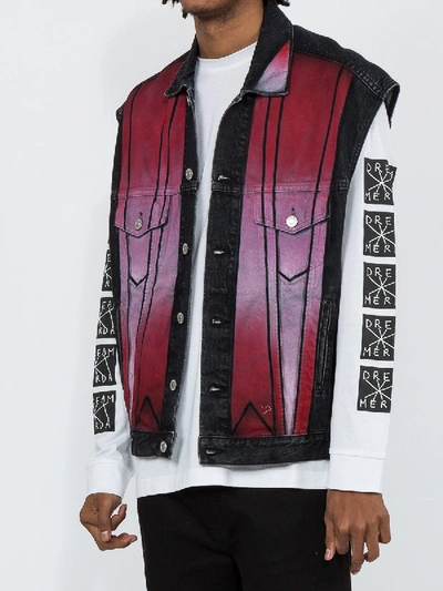 Shop Adaptation Denim Contrast Vest Black