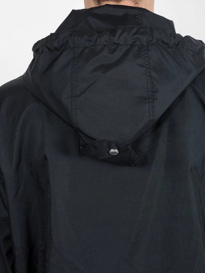 Shop Burberry Monogram Motif Hooded Jacket Black