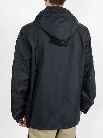 Shop Burberry Monogram Motif Hooded Jacket Black
