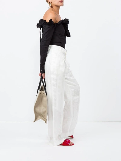 Shop Givenchy Silk Wide Leg Trousers