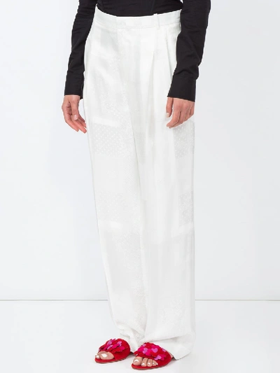 Shop Givenchy Silk Wide Leg Trousers