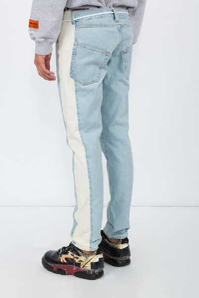 Shop Off-white Side Panel Jeans