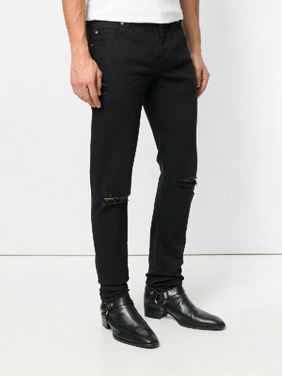 Shop Balmain Slim Fit Ripped Jeans