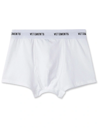 Shop Vetements Boxer Shorts White