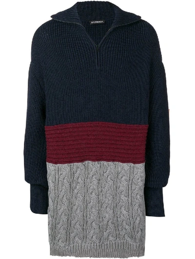 Shop Balenciaga Mixed Wool And Cotton Sweater In Multicolor