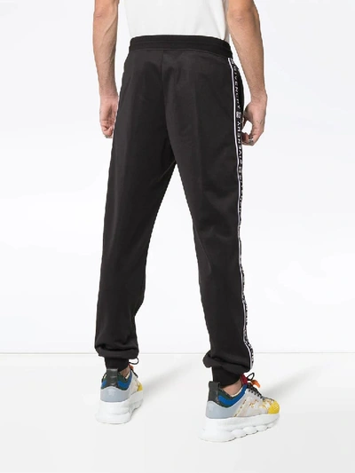 Shop Givenchy Logo Stripe Track Pants Black