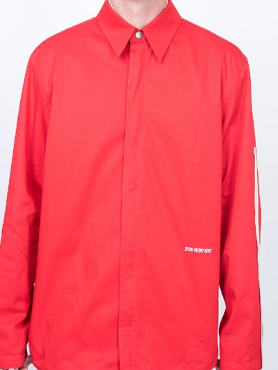 Shop Calvin Klein 205w39nyc Taping Detail Shirt Red