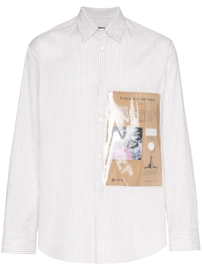 Shop Raf Simons Oversized-pocket Shirt In White