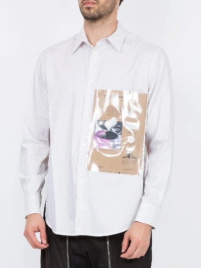 Shop Raf Simons Oversized-pocket Shirt In White