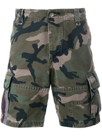 Shop Valentino Camouflage Cargo Shorts