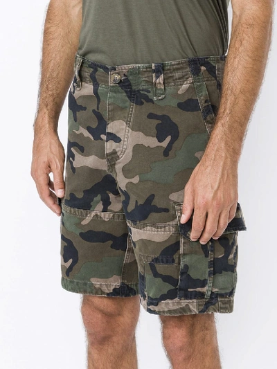 Shop Valentino Camouflage Cargo Shorts