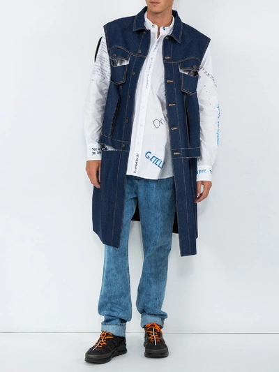 Shop Maison Margiela Denim Cape