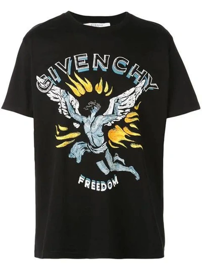 Shop Givenchy 'freedom Angel' Print T-shirt In Black