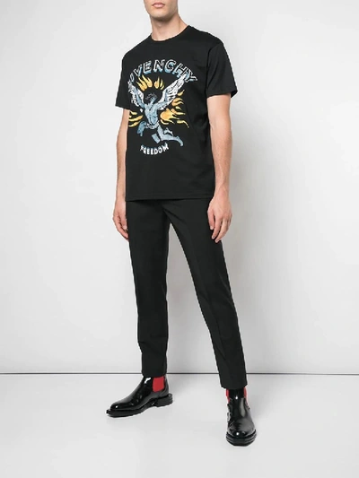 Shop Givenchy 'freedom Angel' Print T-shirt In Black