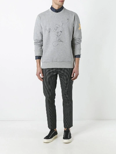 Shop Lanvin X Cedric Rivrain Headphones Sweatshirt Grey
