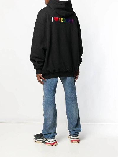 Shop Balenciaga I Love Techno Hoodie