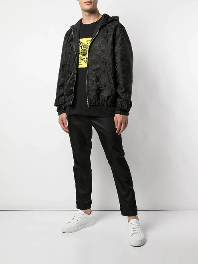 Shop Givenchy Reversible All-over Logo Print Hooded Jacket Black