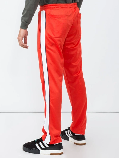 Shop Ami Alexandre Mattiussi Track Pants With Contrasted Bands Red