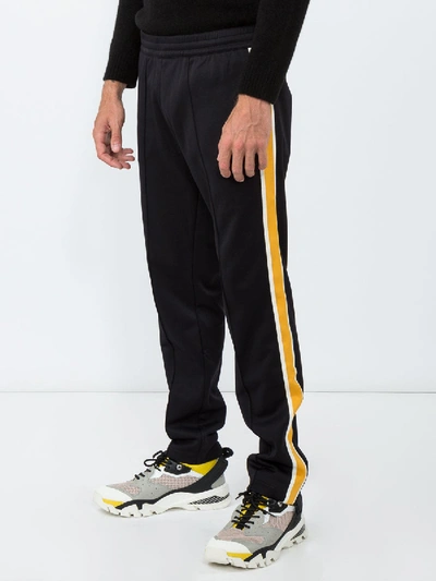 Shop Moncler Regular Track Pants In Black