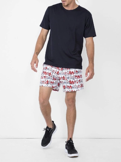 Shop Vilebrequin Moorea Printed Swim Shorts In Red
