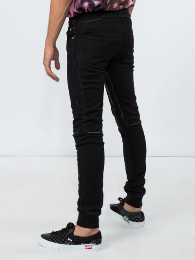 Shop Balmain Denim Lounge Pants In Black