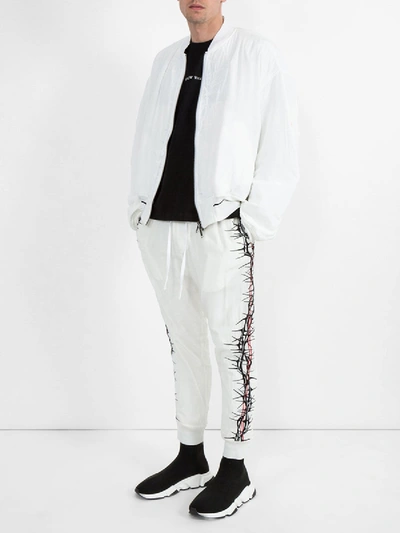 Shop Haider Ackermann Embroidered Silk Bomber