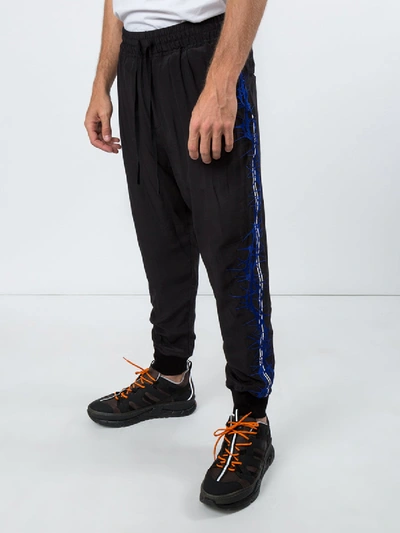 Shop Haider Ackermann Embroidered Silk Joggers