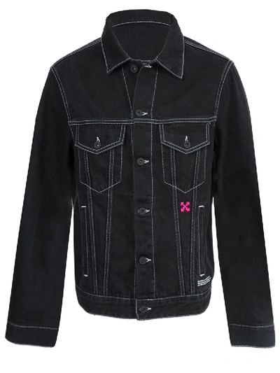 Shop Off-white X The Webster Exclusive Denim Jacket In Black