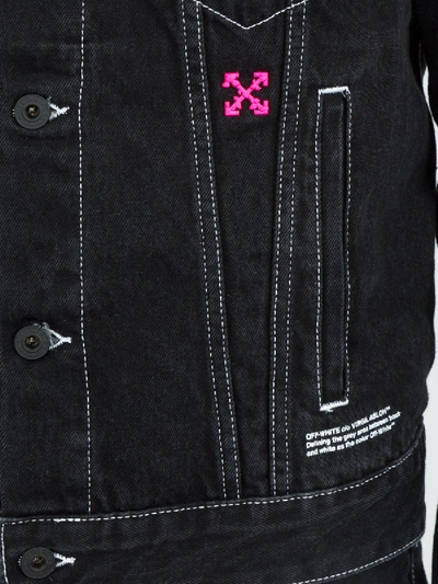 Shop Off-white X The Webster Exclusive Denim Jacket In Black