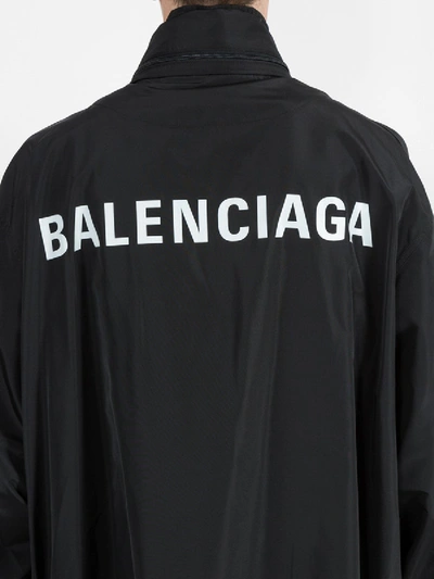 Shop Balenciaga Logo Raincoat