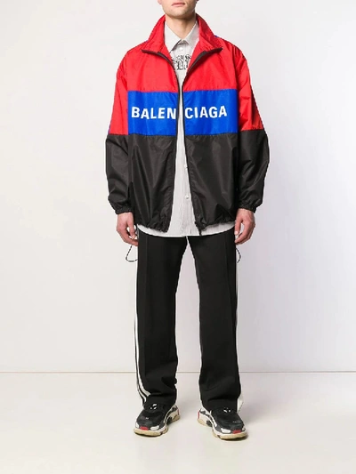 Shop Balenciaga Color Block Tracksuit Jacket