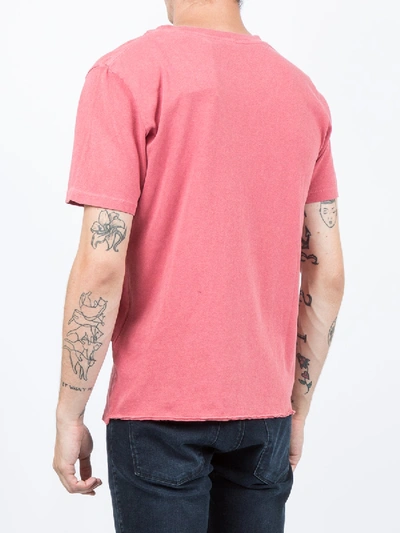 Shop Saint Laurent Logo Print T-shirt In Pink