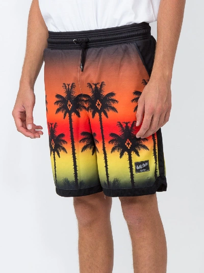 Shop Marcelo Burlon County Of Milan Palm Sunset Bermuda Shorts