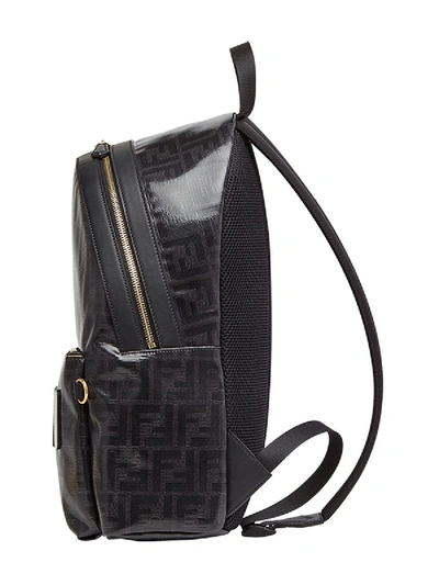 Shop Fendi Mania Double F Logo Backpack In Black