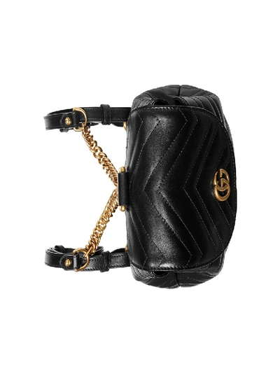 Shop Gucci Marmont Quilted Leather Backpack In Black