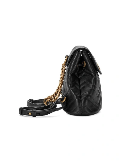 Shop Gucci Marmont Quilted Leather Backpack In Black