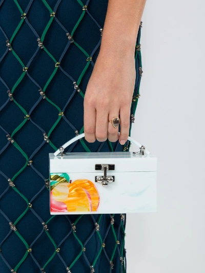 Shop Edie Parker Peachy Trunk Bag In Multicolor