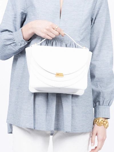 Shop Wandler White Luna Shoulder Bag