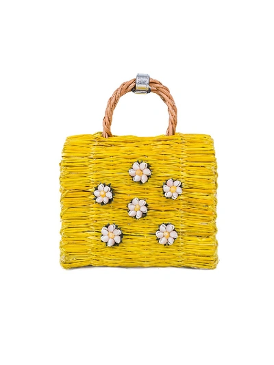 Shop Heimat Atlantica Margarita Mini Basket Bag In Yellow