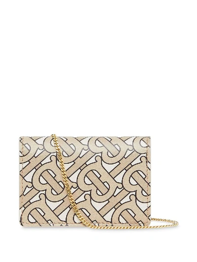 Shop Burberry Monogram Print Card Case With Detachable Strap