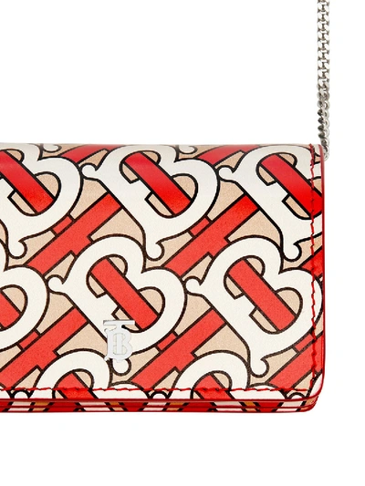 Shop Burberry Monogram Print Card Case With Detachable Strap