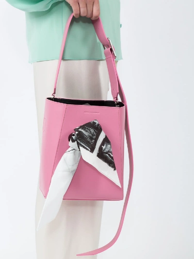 Shop Calvin Klein 205w39nyc Bandana Bucket Bag In Pink