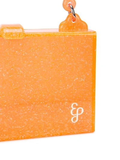 Shop Edie Parker Orange Small Box Bag