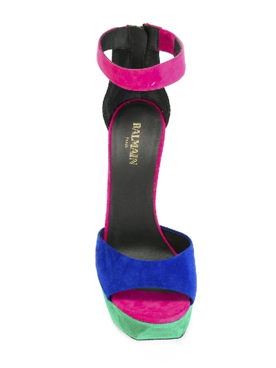 Shop Balmain Multicolor High Sandals