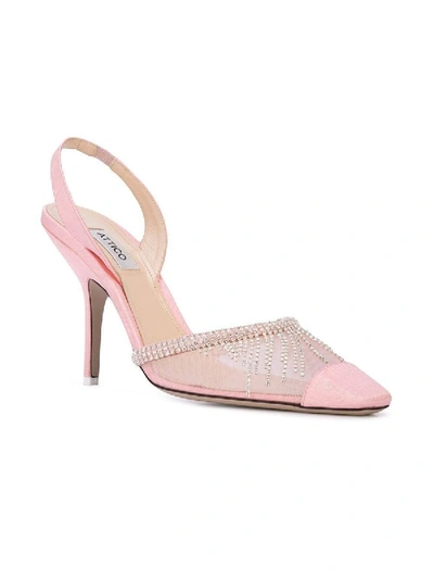 Shop Attico Embellished Slingback Mara Pumps