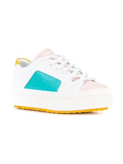 Shop Pierre Hardy Colourblock Lace-up Sneakers