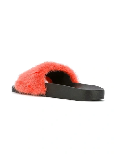 Shop Givenchy Fur Strap Slides